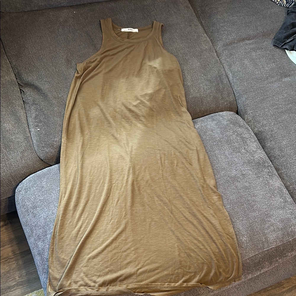 Sleeveless Brown/Green Dress